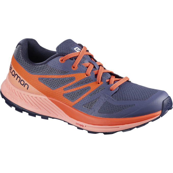 Chaussures De Trail Running Salomon Femme Orange / Lavande Foncé - Salomon SENSE ESE W - France (678